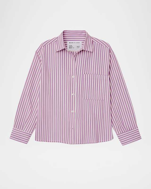 The Daily Striped Button-Front Shirt
